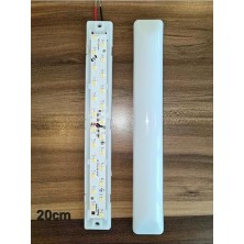 10'lu Paket 24V Tente LED Aydınlatma Armatür 20CM-OVAL Taban- Beyaz Işık 6500K