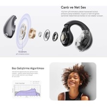 Qcy C30 (QT33) Crossky Kablosuz Küpe Kulaklık 4 Mikrofon Enc Ipx5 Bluetooth 5.4 Mor