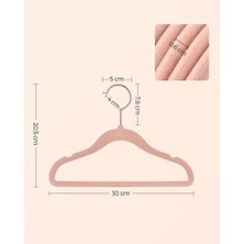 Çocuk Elbise Askısı, 50'li Set, Pembe Altın Kancalı, Kaymaz, Yer Tasarruflu, Elbise Dolabı Için Askı, Bebek Kıyafeti, Etek ve Pantolon, Çocuklar Için, Kadife, Açık Pembe CRF027P01