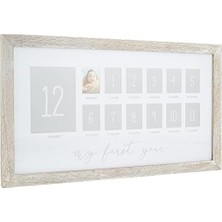 My First Fotoğraf Anları Bebek Hatıra Resim Çerçevesi, Bebeğin Ilk Yıl Fotoğraf Çerçevesi, Günü Aksesuarı, Cinsiyetsiz Bebek Kilometre Taşı Kreş Dekoru, Rustik