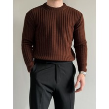 ModaBase Erkek Oversize Fitilli Bisiklet Yaka