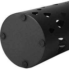 Metal Şemsiye Standı, Yuvarlak Şemsiye Standı, Çıkarılabilir Damlama Kasesi, Kancalı, 49 x Çap 19,5 Cm, Siyah, LUC23B