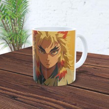 Kyojuro Rengoku Demon Slayer Anime Tasarım Kupa - Hediyelik Kupa - Baskılı Kupa