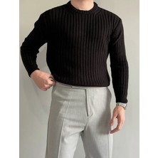 ModaBase Erkek Oversize Fitilli Bisiklet Yaka