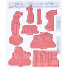 Anonymous Tim Holtz Cling Kauçuk Damga Seti, 17 cm x 8,5 Inç, Laboratuvar