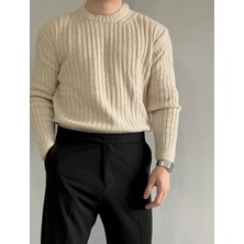 ModaBase Erkek Oversize Fitilli Bisiklet Yaka