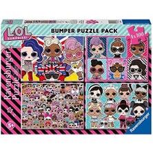 4 × 100 Parça Lol Surprise! 4’ü 1 Arada Puzzle Seti