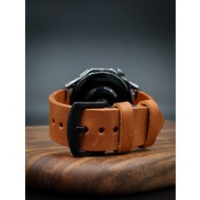 North's Nature 22MM Hakiki Deri Saat Kordonu | El Işçiliği | Orta Dikişli | Camel | Klasik Saat Kayışı