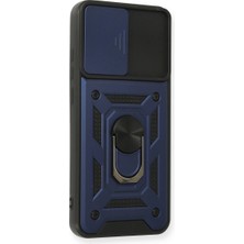 Galaxy A03S Kılıf Pars Lens Yüzüklü Silikon - Lacivert