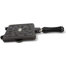 Çift Taraflı Ocak Üstü Döküm Tost Makinesi, Granit Efektli Yanmaz Yapışmaz Sandviç ve Tost Tavası - Hamburger, Omlet ve Aperatifler Için Ideal | Ergonomik Saplı Kolay Temizlenebilir Grill Tava