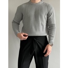 ModaBase Erkek Oversize Fitilli Bisiklet Yaka