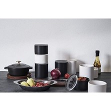 Home Seramik Yiyecek Saklama Egzersiz Aletleri/canisters Hava Geçiren Kapaklı Seramik Kutu, Seramik, Siyah, Tek Boy