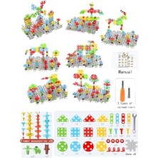 Oyuncak 3D Yaratıcı 340 Parça Tamir Seti Pilli Matkaplı Sök Tak Çantalı Eğitici Tamir Setim