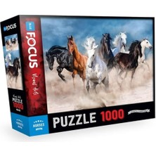 Blue Focus Horses (Atlar) - Puzzle 1000 Parça