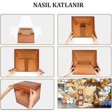 Patladı Gitti One Yazılı Kutu ve Balon Seti - 1 Yaş Doğum Günü Kutlama (Ahşap)