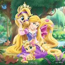 Puzzle 3X49 Parça Belle Cindirella Rapunzel Renkli 6+