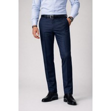 Yazı Caserta Klasik Fit Likralı Erkek Kanvas Pantolon - 7516