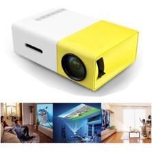 Yüksek Çözünürlüklü Taşınabilir Mini Projeksiyon Cihazı Ev Sineması