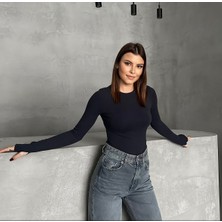 MEYMERS Kadın  Uzun Kollu Parmak Detaylı Basic Body