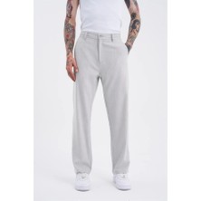 Machinist Erkek Relaxed Poly Viscon Pantolon Açık Gri