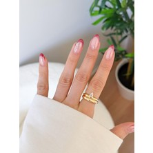 Venüs Design Çelik Damla Taşlı  Yüzük (Ayarlanabilir)