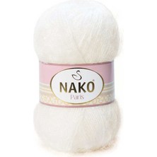 Nako Paris 5 Adet 300 Ekru Renk El Örgü Ipliği