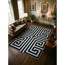 Rose'n Home Arte VN024 Modern Geometrik Desenli Labirent Dekoratif Şönil Halı