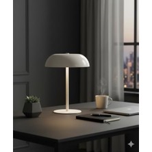 Modern Dokunmatik Ayarlı LED Masa Lambası | Şarj Edilebilir & Taşınabilir |, Gümüş, Krem Seçenekleri (Krem)