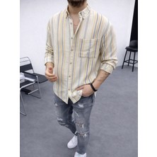 Oversman Oversize Pamuk Keten Gömlek