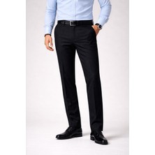 Yazı Caserta Klasik Fit Likralı Erkek Kanvas Pantolon - 7516