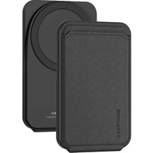 Keephone Apple iPhone 12 13 14 15 16 17 Air Plus Pro Max Uyumlu Manyetik 360 Dönebilen Standlı Magfold Deri Magsafe Kartlık Cüzdan