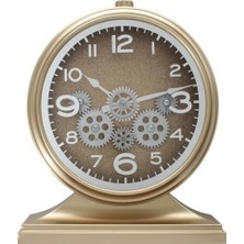 Premium Serisi Modern Kadranlı Döner Çarklı 32X28 cm Ev ve Ofis Masa ve Duvar Saati Rakamlı