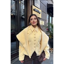 Kadın Sarı Tasarım Ceket