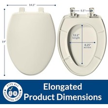 7300SLEC 346 Klozet Kapağı Yavaş Kapanır ve Kolay Temizlenir, Bisküvi/keten Için 1 Paket Uzatılmış