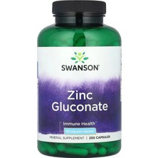Swanson Zinc Gluconate 50MG - 250 Kapsül - Immune Health*