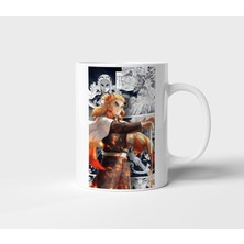 Kyojuro Rengoku Demon Slayer Anime Tasarım Kupa - Hediyelik Kupa - Baskılı Kupa