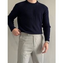 ModaBase Erkek Oversize Fitilli Bisiklet Yaka