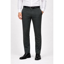 Yazı Caserta Klasik Fit Likralı Erkek Kanvas Pantolon - 7517