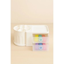 Yzhome Plastik Çekmeceli Masaüstü Organizer Takı Toka Aksesuar Saklama Düzenleme Kutusu Kutu Saklama Kabı