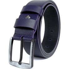 Livize %100 Manda Derisi Erkek Kot Kemeri 4,5 cm Lacivert