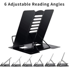 Metal Kitap Okuma Standı 6 Kademe Ayarlanabilir Kitap Tutucu Ofis Çalışma Ders