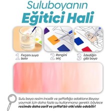 Renk Paletli Sulu Boya Kitabı + Fırça, 12 Sayfa Boyama Kitabı, Aktivite Boyama Seti, Çocuklar Için Yeni Nesil Sulu Boya Defteri (Renklerin Ormanı)