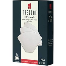 Kahve Filtresi, Beyaz Kağıt, 4 Numara, Büyük Boy, 100&APOS;LÜ Paket