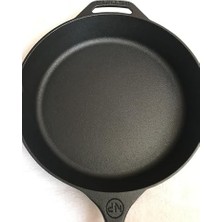 Kaplamasız Gerçek Demir Döküm Tava 30 cm Cast Iron Skillet PRE-SEASONED12 Inch