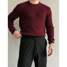 ModaBase Erkek Oversize Fitilli Bisiklet Yaka