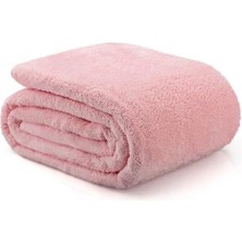 Battaniye Televizyon Battaniyesi Peluş Polar Battaniye Tek Kişilik 170 * 230 Gül Kurusu