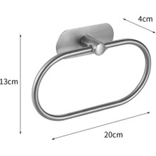 Yapışkanlı Havlu Askısı, Paslanmaz Çelik Fırçalanmış Nikel Yapışkanlı Havlu Halkası, Delme Gerektirmeyen Kendinden Yapışkanlı Banyo Havlusu Askısı, Mutfak ve Banyo Için Duvara Monte Havlu