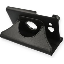 Evolvera Samsung Galaxy T280 Tab A 7 Kılıf 360 Tablet Deri Kılıf - Siyah