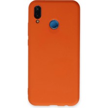 Evolvera Huawei P20 Lite Kılıf Nano Içi Kadife Silikon - Turuncu