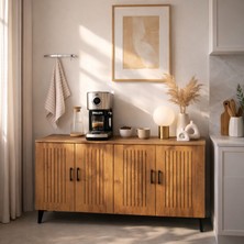 Bangu Kahve Köşesi Dolabı ( Derinlik 47 cm ) Çok Amaçlı Dolap Raflı Mutfak Dolabı BKDM006